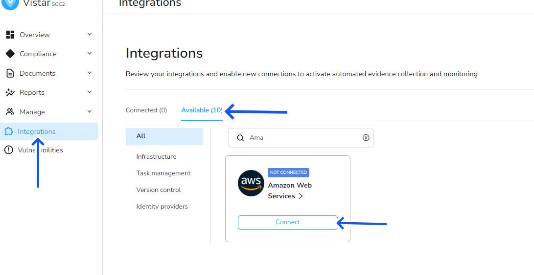 connect aws